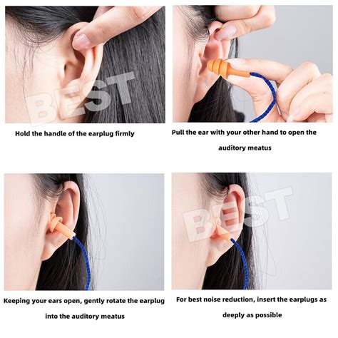 Pcs Soft Silicone Corded Ear Plugs Reusable Hearing Protect Safety