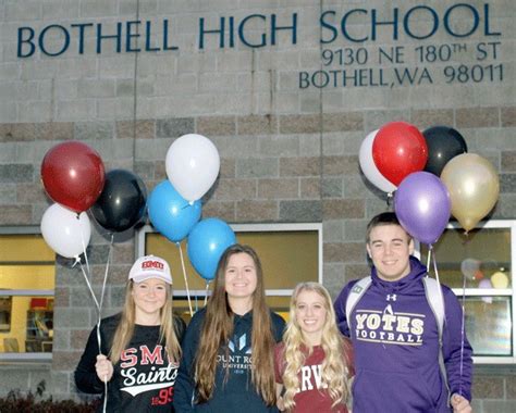 Bothell High School Seniors Sign Letters Of Intent To Play Sports In