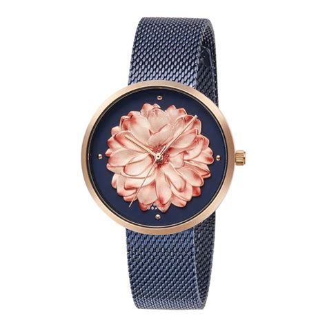 Buy Strand By Obaku Blossom Ocean Quartz Blue Round D Dial Womens