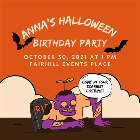 Customize 95 Halloween Birthday Invitations Templates Online Canva