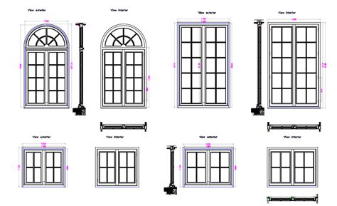 Windows Plan Elevation Cadbull