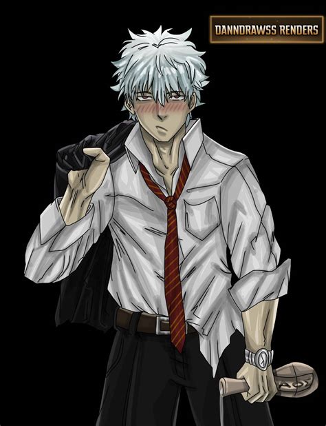 Sakata Gintoki Render By Danndrawss On Deviantart