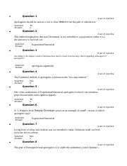 Apol 220 Test 3 Docx Question 1 4 Out Of 4 Points Apologetics Should