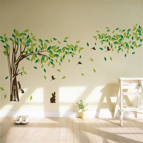 Extra Large 215 * 395 cm big green tree Vinyl Wall Stickers Wall ...