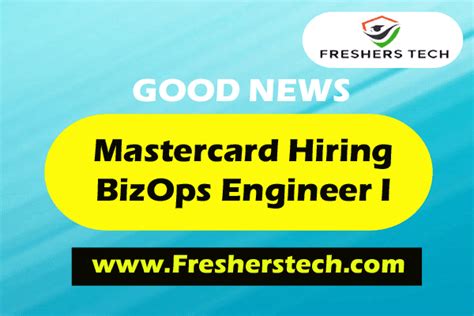 Mastercard Off Campus Freshers 2022 Hiring BizOps Engineer I Jobs