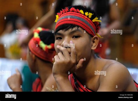 Young members of the Ifugao community wearing traditional clothing at ...