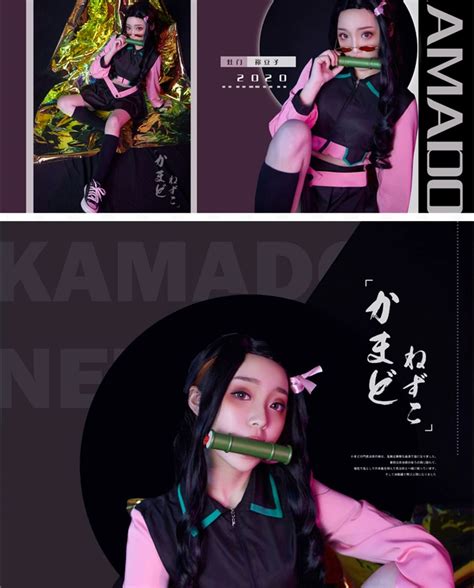 Kimetsu không Yaiba cos trang phục Kamado Nezuko fan anime hàng ngày nữ