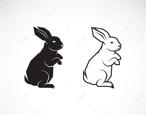 White Rabbit Vector Art PNG, Vector Of Rabbit Design On White ...