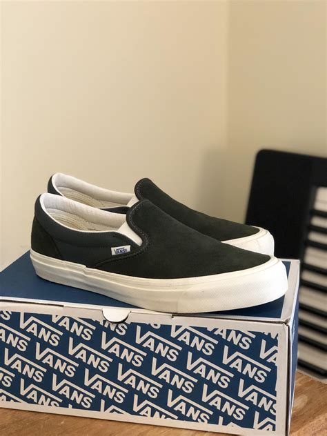 My New Forest Green Og Classic Suede Slip Ons Rvans