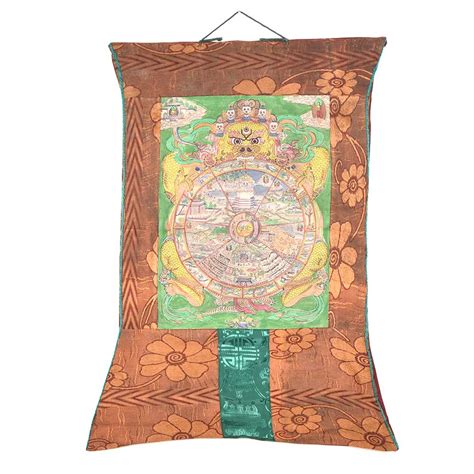 Tibetan Buddhism Wheel Of Life Thangka Hand Painted