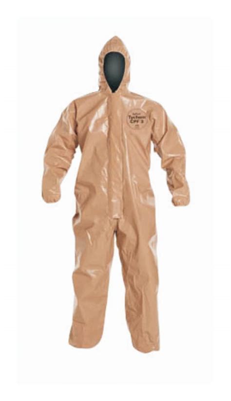 DuPont Tychem CPF 3 Coverall With Standard Fit Hood Elastic Wrist