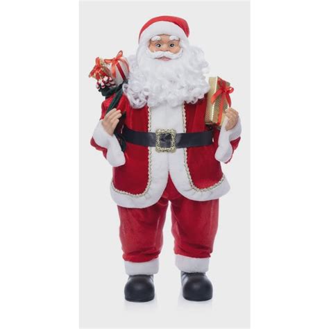 Boneco Papai Noel Barba Cm Item Decora O De Luxo Premium