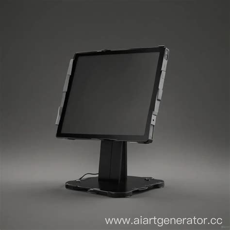 Modern Electronic Gadget with Sleek Screen on Black Stand | AI Art ...