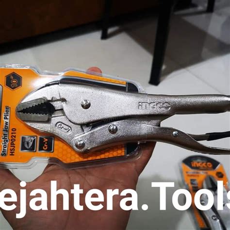 Jual TANG BUAYA JEPIT BAIS VICE GRIP LOCKING PLIERS 10 LURUS INGCO 10