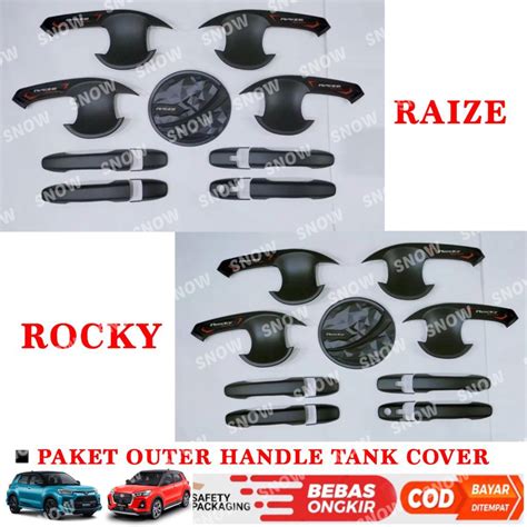 Jual Paket Outer Handle Tank Cover Raize Rocky Chrome