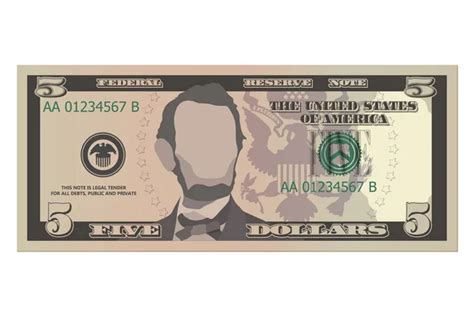 68 5 dollar bill Vector Images | Depositphotos