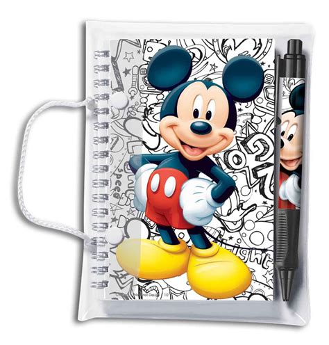 Mickey Spiral Notebook And Pen Set 10593a Autograph Book For