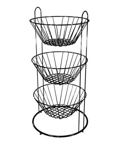 Fruteira De Chão Organizadora Cozinha 3 Andares Inox Parcelamento sem