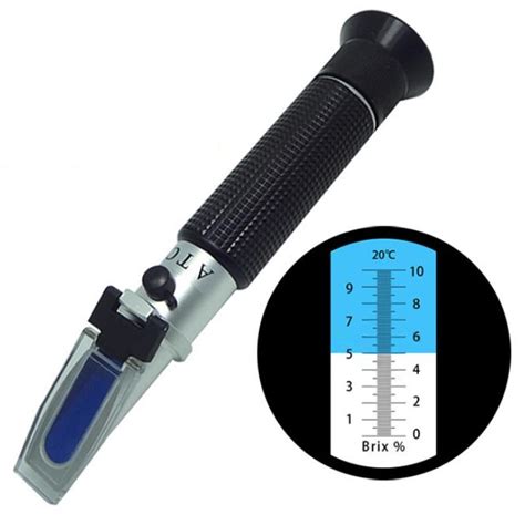 Hand Held Metal Brix Refractometer With Atc 0 10