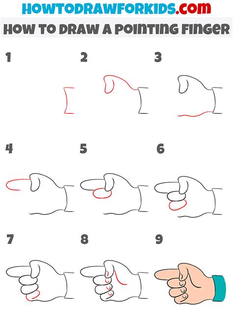 How to Draw a Pointing Finger - Drawing Tutorial