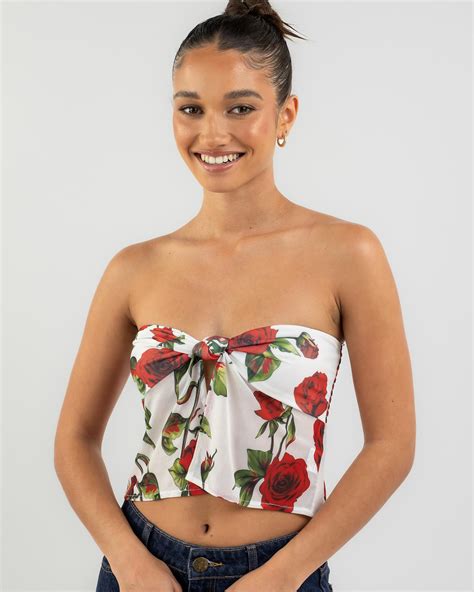 Shop Mooloola Evans Tube Top In Floral Fast Shipping And Easy Returns