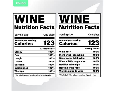 Wine Svg Nutrition Facts Svg Nutrition Svg Wine Facts Clipart