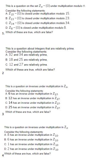 Solved This Is A Question On The Set Zn 0 Under Chegg