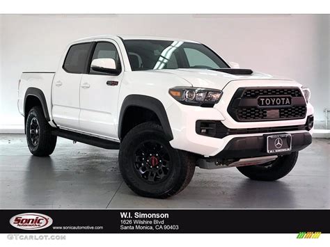 2019 Super White Toyota Tacoma Trd Pro Double Cab 4x4 140595846 Car Color