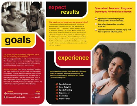 2 Personal Trainer Intensity Brochure A Printer For Gyms And Personal