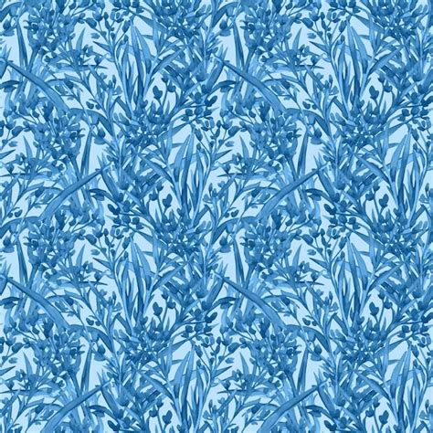 Premium Vector Blue Indigo Floral Pattern Vector Design