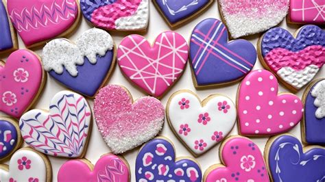 HEART COOKIES Satisfying Cookie Decorating Of Heart Cookies With