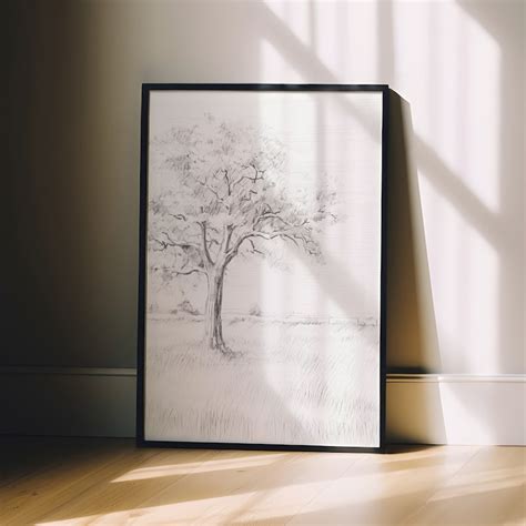 Black And White Tree Art Etsy