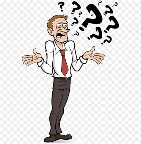 Confused Man Cartoon Confused Cartoon Perso PNG Transparent With