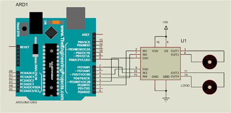 Rangkaian Driver Motor Dc Menggunakan Ic L293d Gescripter Learning