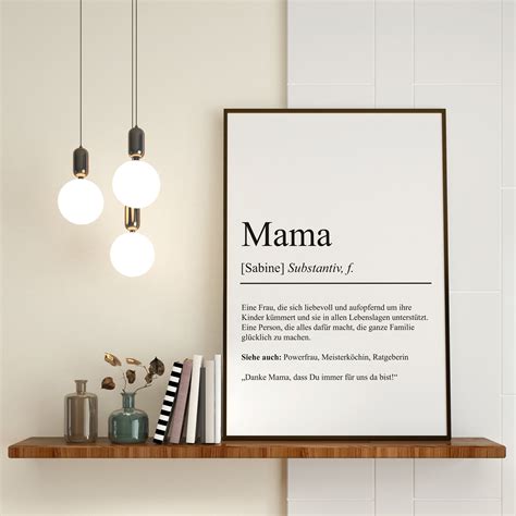 Mama Definition Poster Personalisierbar Mit Namen Mutter Poster