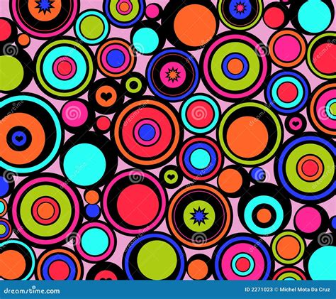 Abstract Circles Retro Stock Illustration Illustration Of Color