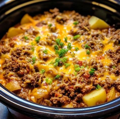 Slow Cooker Hamburger Potato Casserole Easy Recipes