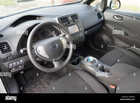 2013 Nissan Leaf interior Stock Photo - Alamy