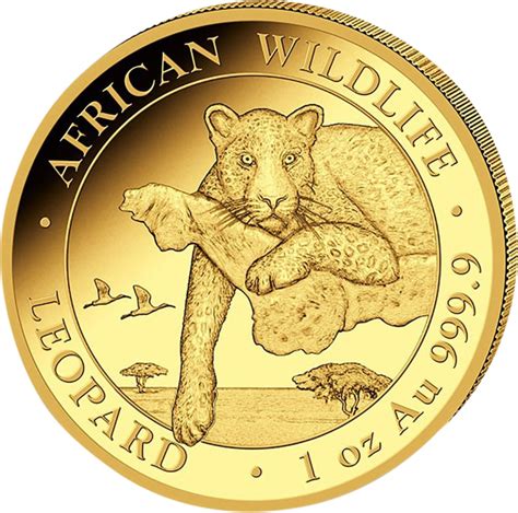 Unze Gold African Wildlife Somalia Leopard Auflage