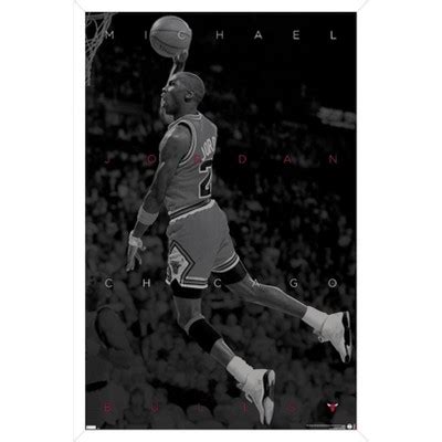 Trends International Michael Jordan - Black And White Framed Wall ...