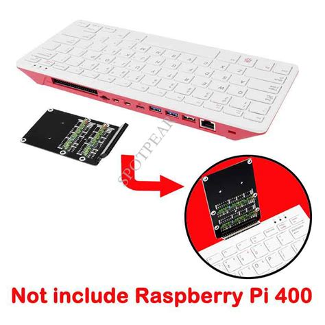 Raspberry Pi 400扩展板 斜立式接口转接模块 双排接口延长转接板