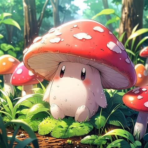 Une Jolie Illustration De Champignon De Dessin Anim Photo Gratuite