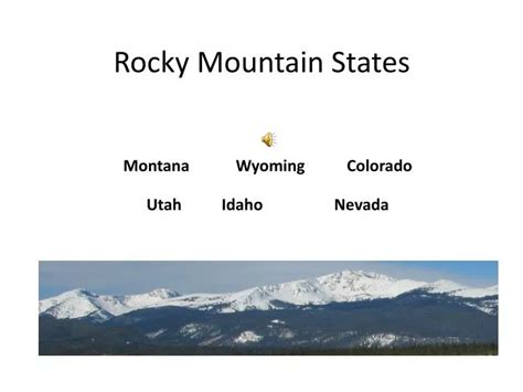 Ppt Rocky Mountain States Powerpoint Presentation Free Download Id