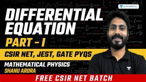 Differential Equation Part I Csir Net Jest Gate Pyqs Mathematical Physics Shanu Arora