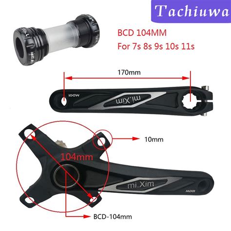 TACHIUWA Aluminum Alloy Mountain Bicycle Crank Road Bike Crankset