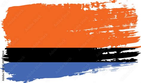 Chagos Islands flag, wide brush stroke on transparent background vector ...