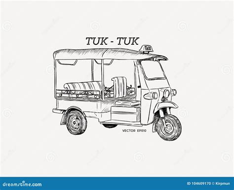 Tuk Tuk In Thailand Vector. | CartoonDealer.com #104608953