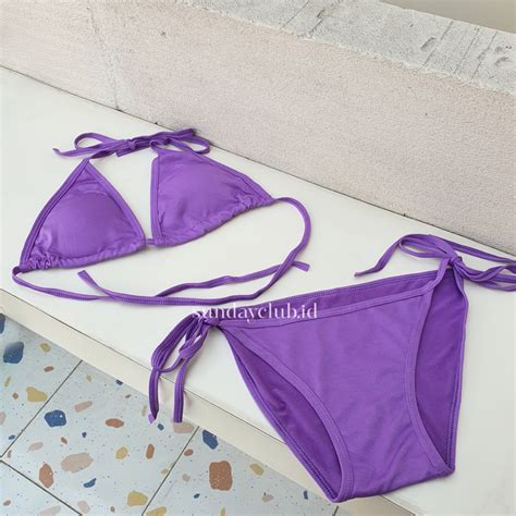 Jual SUNDAYCLUB Basic Triangle Bikini Swimsuit Bikini Segitiga Shopee