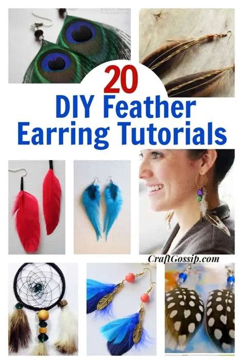 Earrings You Can Make With Feathers Feather Jewelry Diy Feather