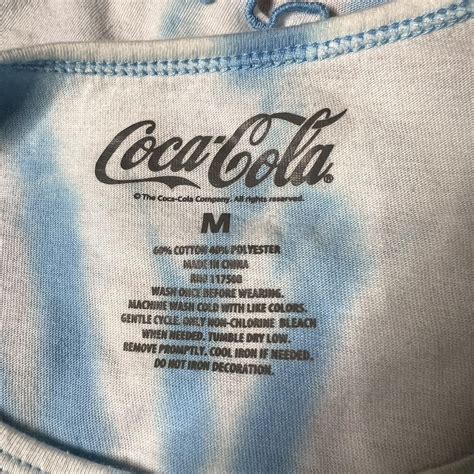 Blue Tie Dye Coca Cola Long Sleeve Top Size M But Depop